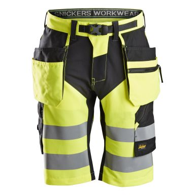 Snickers 6933 FlexiWork Arbetsshorts varsel, gul